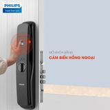  Khóa điện tử PHILIPS DDL702-5HWS (Vân tay - Thẻ từ - Mã Số - App) 