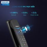  Khóa điện tử PHILIPS DDL702-5HWS (Vân tay - Thẻ từ - Mã Số - App) 