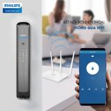  Khóa điện tử PHILIPS DDL702-5HWS (Vân tay - Thẻ từ - Mã Số - App) 