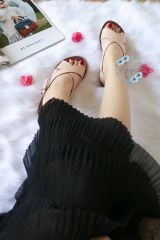 Dép Sandal Nữ Đế Bệt Quai Bản To Có Bigsize HISHOO S002