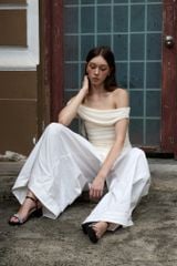 Giày Sandal Cao Gót Đế Vuông 5cm Quai Mảnh Đính Xoàn Hishoo S125