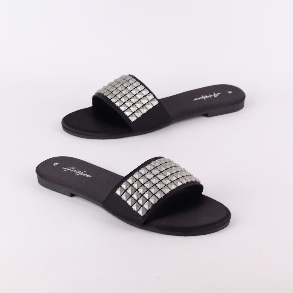 Dép Lê Nữ Đế Bệt Quai Ngang Đính đá có Bigsize HISHOO S135