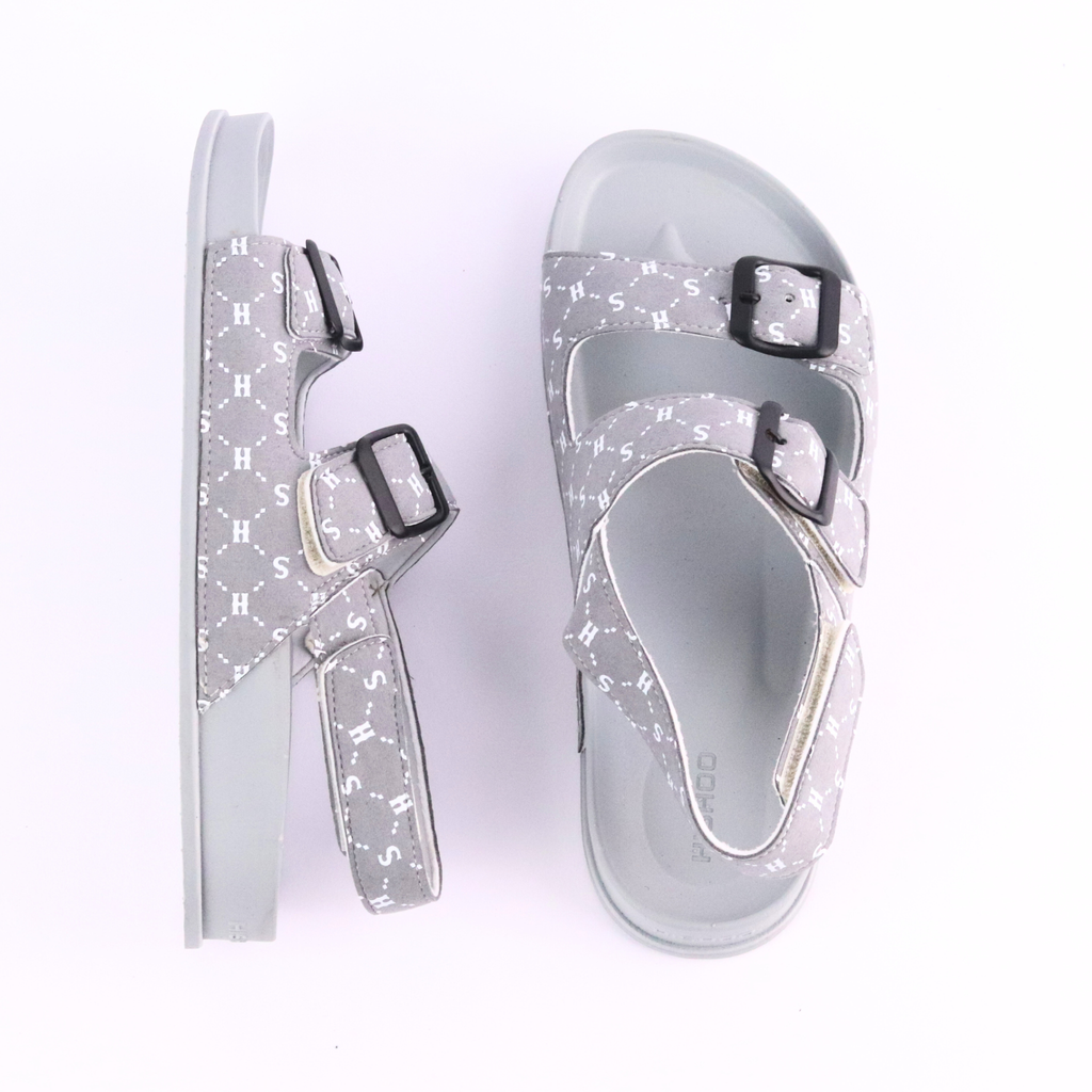 Giày Đi Học Sandal 2 khoá Monogram HISHOO D132