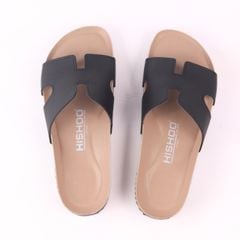 Dép đế trấu birken chữ H premium HISHOO B095
