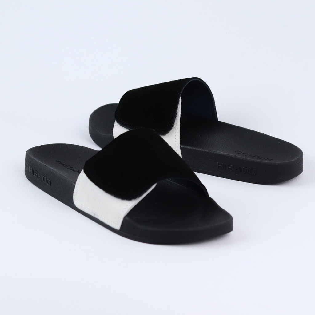 Dép quai ngang da bò Xé dán HISHOO U115
