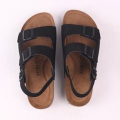 Dép đế trấu sandal birken quai ngang 2 khoá premium HISHOO H102