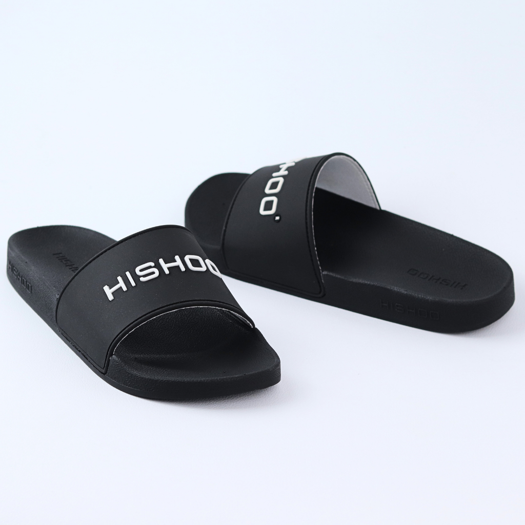 Dép quai ngang quai nhựa Đen HISHOO N112