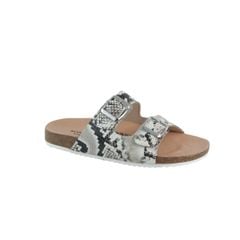 Dép đế trấu birken quai ngang 2 khoá Da hiếm HISHOO M093