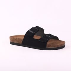 Dép đế trấu birken bé trai bé gái 2 khoá da lộn premium HISHOO H093