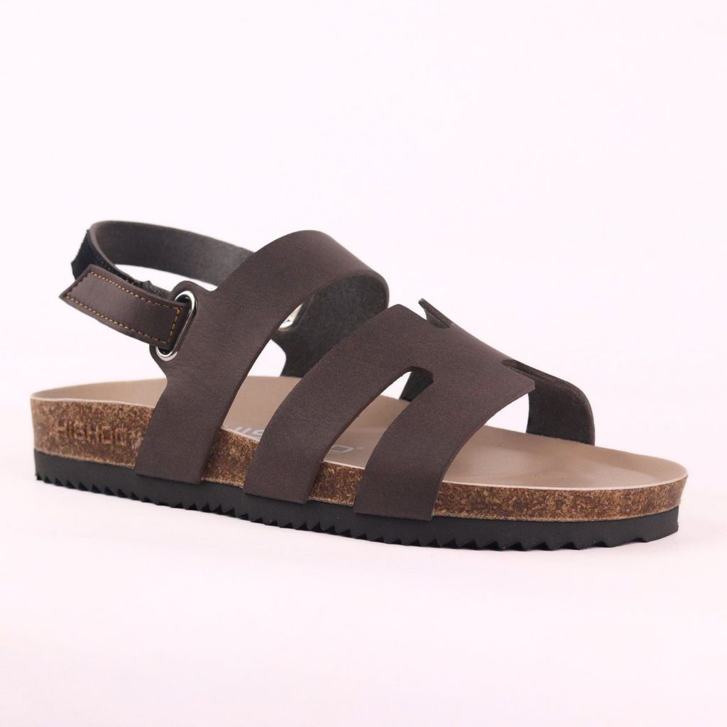 Dép đế trấu birken bé trai bé gái  sandal chữ H premium HISHOO B115