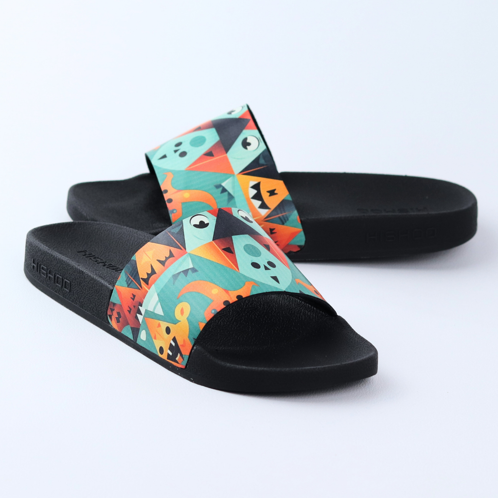 Dép quai ngang da bò In Hình Kẹo Hay Bị Ghẹo HISHOO U113