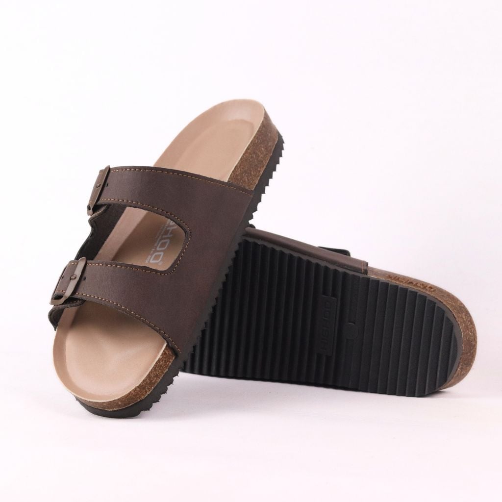 Dép đế trấu birken bé trai bé gái 2 khoá premium HISHOO B093