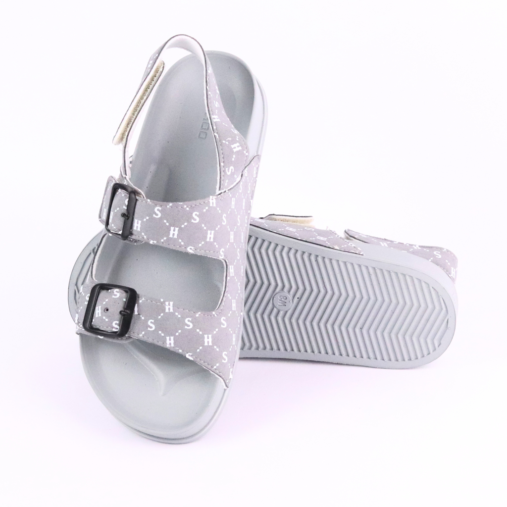 Giày Đi Học Sandal 2 khoá Monogram HISHOO D132