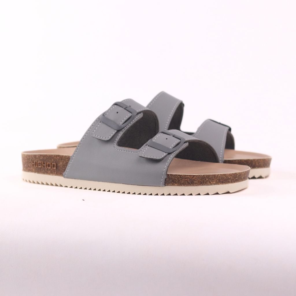 Dép đế trấu birken bé trai bé gái 2 khoá premium HISHOO B093