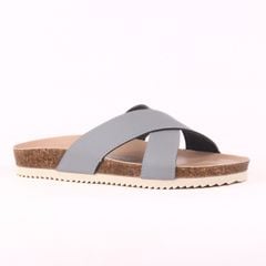 Dép đế trấu birken bé trai bé gái quai ngang chéo premium HISHOO B096