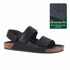 Dép đế trấu Sandal birken quai ngang da bò HISHOO M110