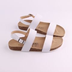Dép đế trấu Sandal birken quai ngang da bò HISHOO M050