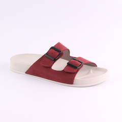 Dép quai ngang Da Nubuck 2 Khoá HISHOO D111