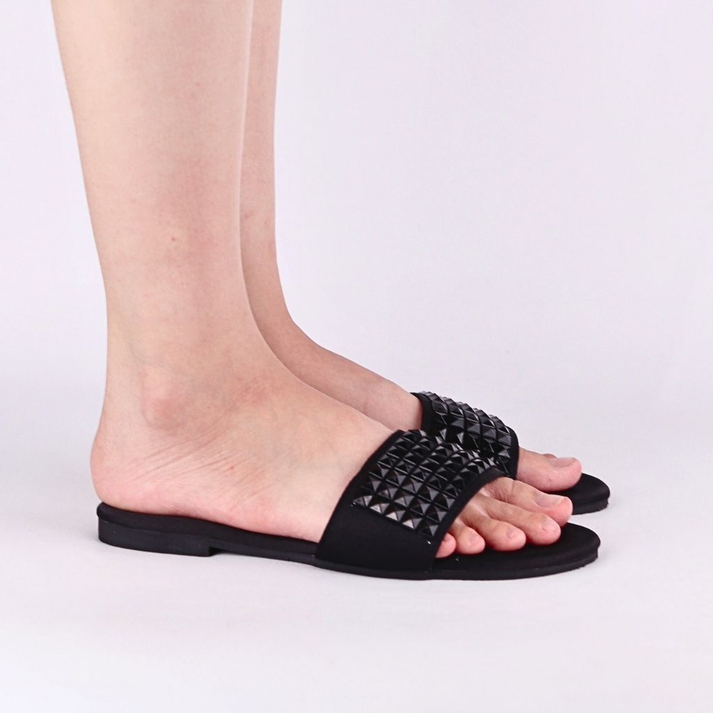 Dép Lê Nữ Đế Bệt Quai Ngang Đính đá có Bigsize HISHOO S135