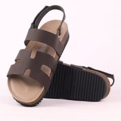 Dép đế trấu birken bé trai bé gái  sandal chữ H premium HISHOO B115