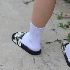 Dép quai ngang da bò In Hình Họa Tiết Phục Hưng HISHOO U113