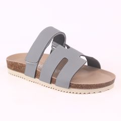 Dép đế trấu birken bé trai bé gái Chữ H Sandal quai ngang bản premium HISHOO B104