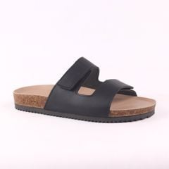 Dép đế trấu birken bé trai bé gái quai ngang xé dán premium HISHOO B105