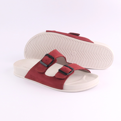 Dép quai ngang Da Nubuck 2 Khoá HISHOO D111