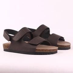 Dép đế trấu birken bé trai bé gái  sandal quai ngang xé dán premium HISHOO B110