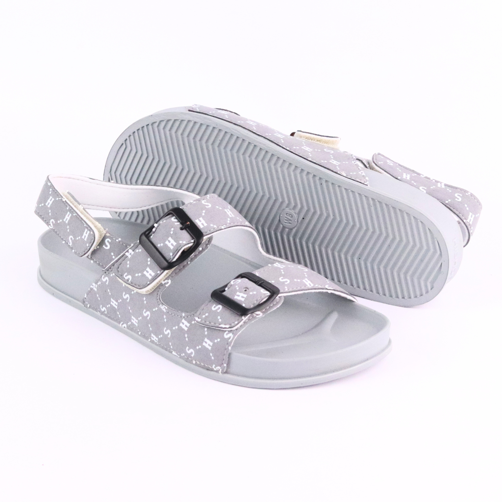 Giày Đi Học Sandal 2 khoá Monogram HISHOO D132