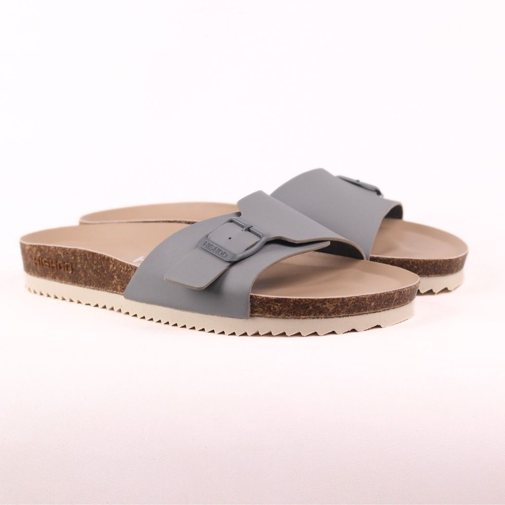 Dép đế trấu birken bé trai bé gái 1 khoá premium HISHOO B113