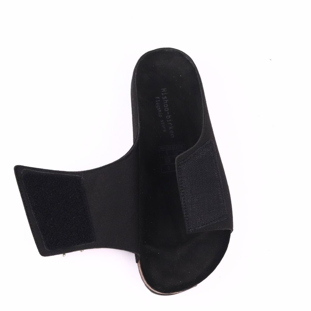 Dép đế trấu birken xé dán Form Công Thái Học quai ngang da lộn HISHOO R108