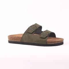 Dép đế trấu birken bé trai bé gái 2 khoá da lộn premium HISHOO H093