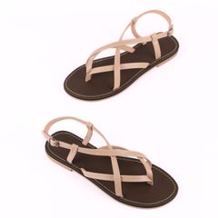 Giày Sandal Nữ Quai Ngang Có Bigsize Hishoo S023