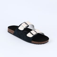 Dép đế trấu birken Da hiếm 2 khoá Hishoo M107