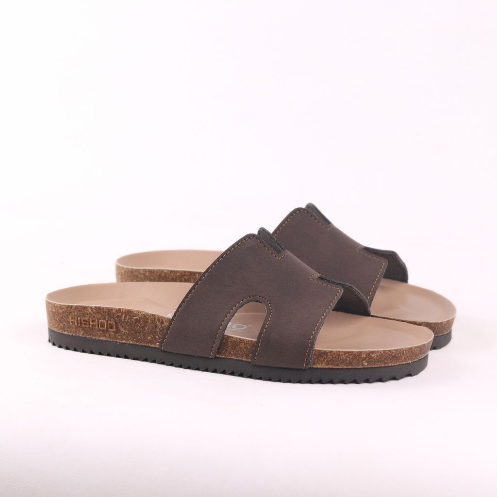 Dép đế trấu birken bé trai bé gái chữ H premium HISHOO B095