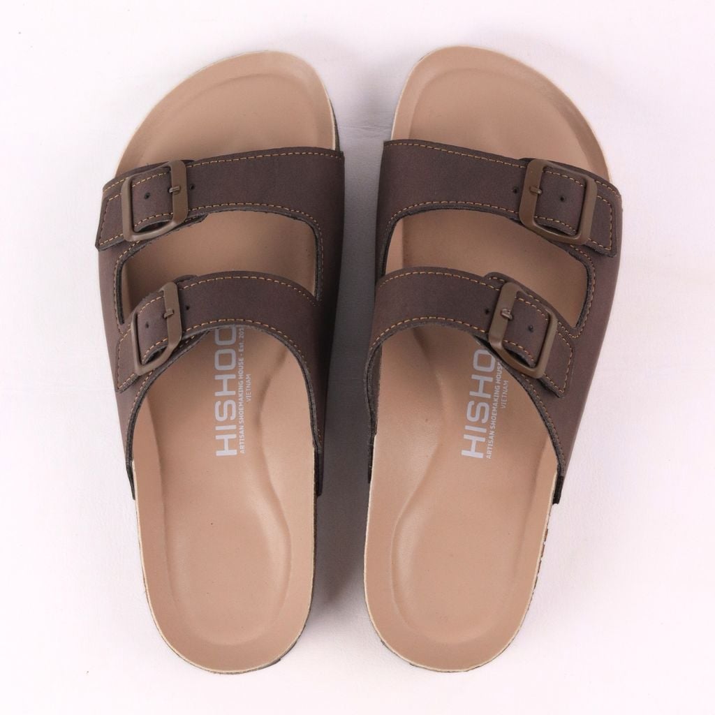 Dép đế trấu birken 2 khoá premium HISHOO B093