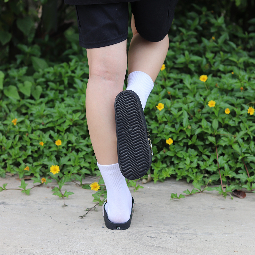 Dép quai ngang da bò In Hình Họa Tiết Phục Hưng HISHOO U113