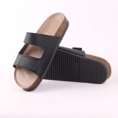 Dép đế trấu birken bé trai bé gái quai ngang xé dán premium HISHOO B105