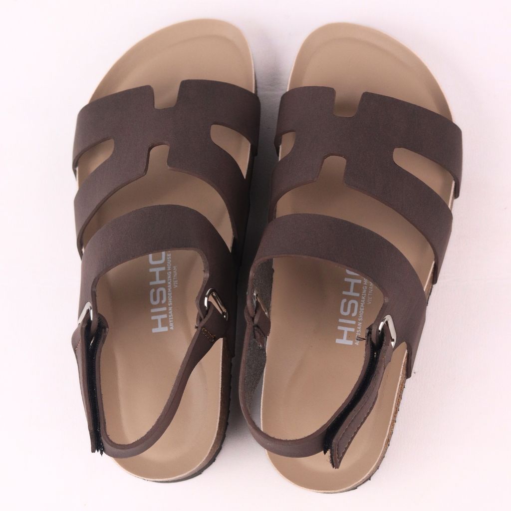 Dép đế trấu birken sandal chữ H premium HISHOO B115