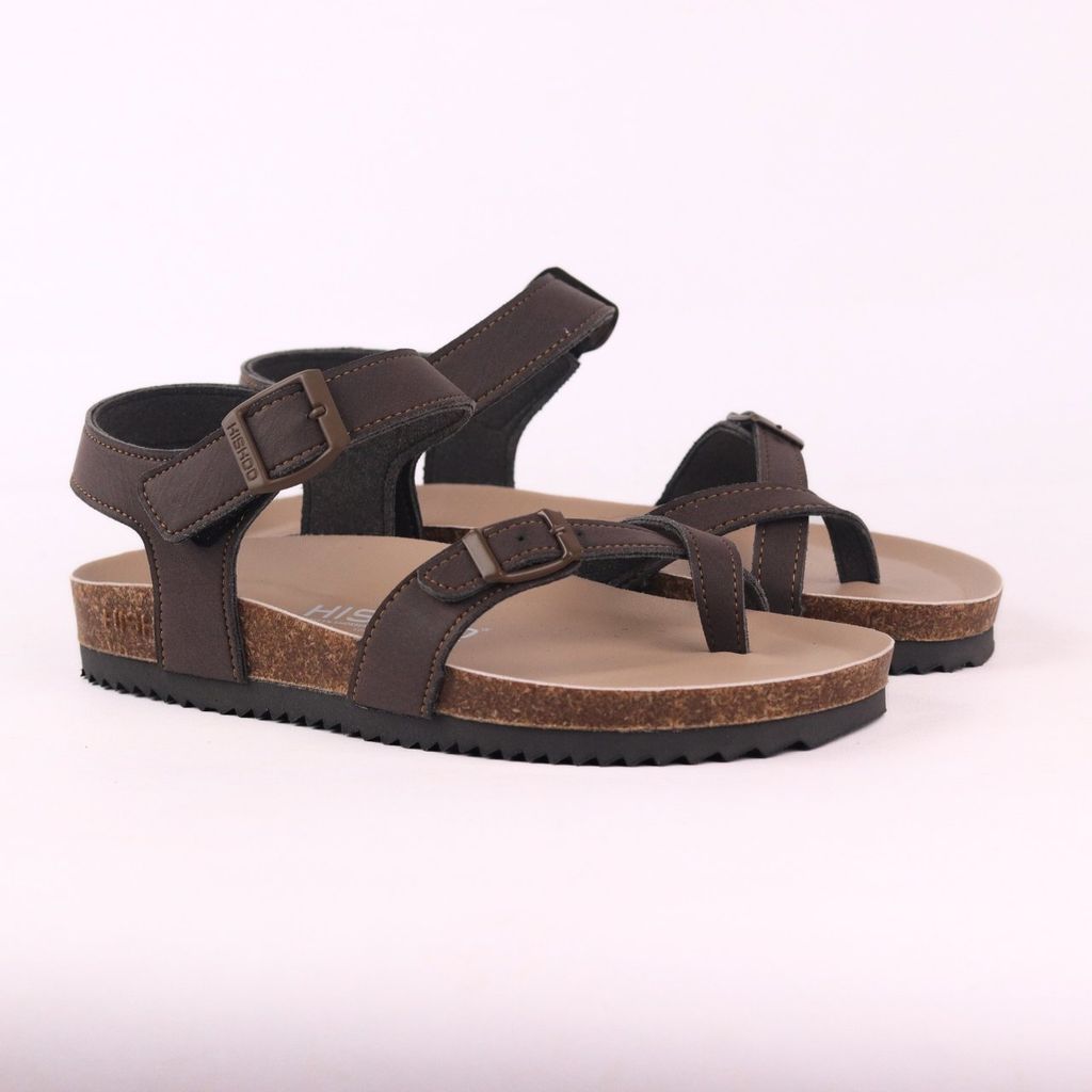 Dép đế trấu birken bé trai bé gái sandal quai ngang xỏ ngón premium HISHOO B118