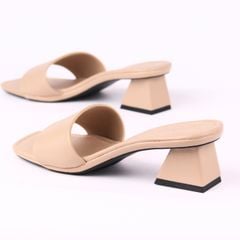 Giày Cao Gót 5cm Đế Vuông Quai Ngang Hishoo S039