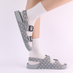 Giày Đi Học Sandal 2 khoá Monogram HISHOO D132
