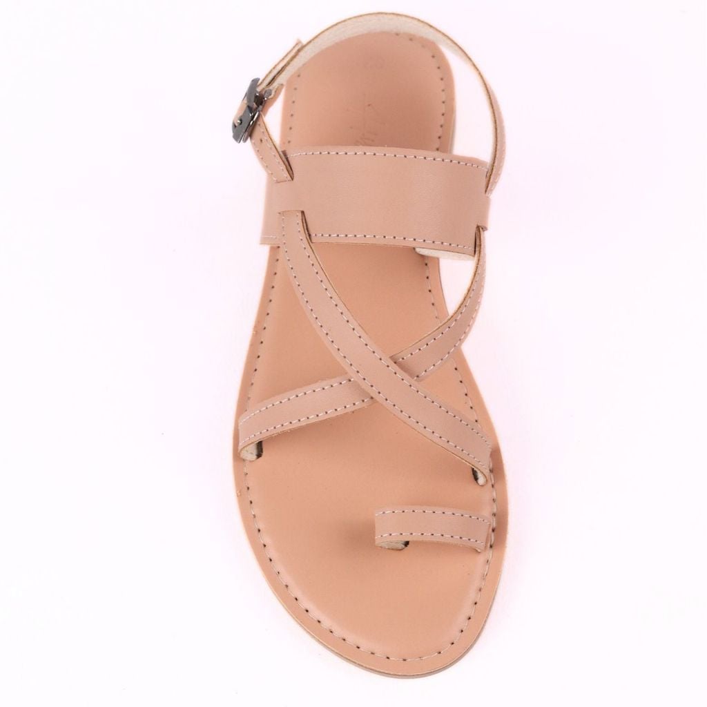 Giày Sandal Nữ Đế Bệt Quai Chéo Dây Mảnh Hishoo S057