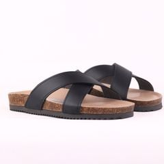 Dép đế trấu birken quai ngang chéo premium HISHOO B096