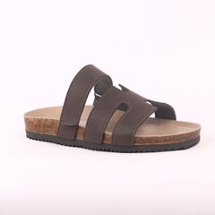 Dép đế trấu birken bé trai bé gái Chữ H Sandal quai ngang bản premium HISHOO B104