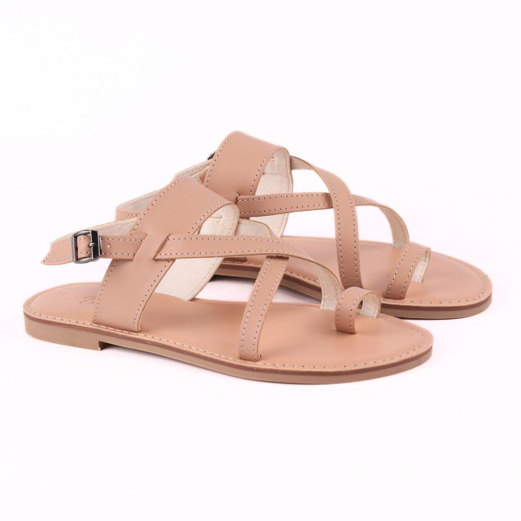 Giày Sandal Nữ Đế Bệt Quai Chéo Dây Mảnh Hishoo S057