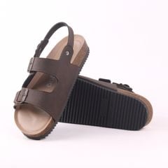 Dép đế trấu sandal birken quai ngang 2 khoá premium HISHOO B102