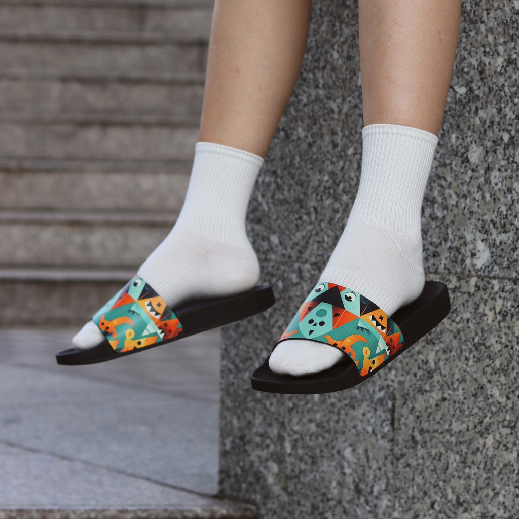 Dép quai ngang da bò In Hình Kẹo Hay Bị Ghẹo HISHOO U113