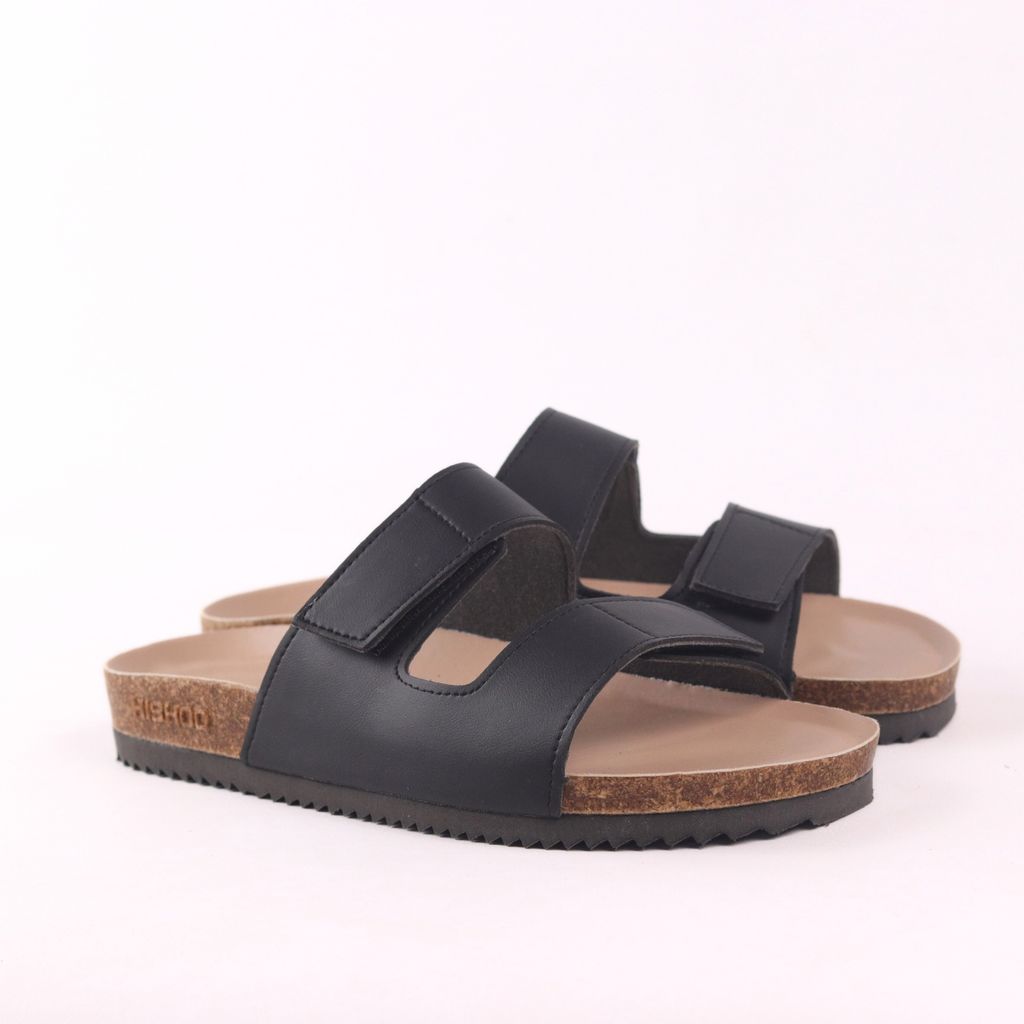 Dép đế trấu birken quai ngang xé dán premium HISHOO B105